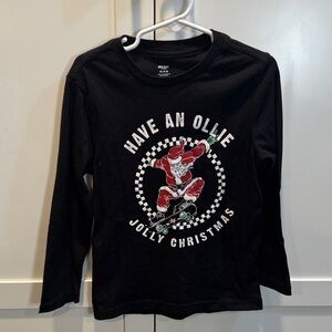 4/$15 Christmas Ollie Jolly Christmas Skateboard Santa Longsleeve- Boys XS (4/5)